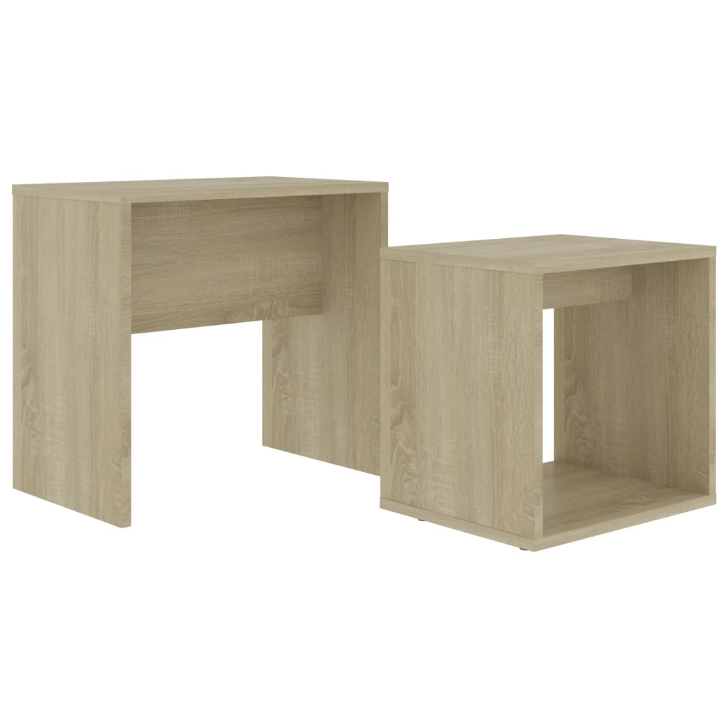 Wooden Nest Of 2 Coffee Tables 48cm Wide - Vantage Home