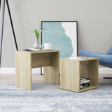 Wooden Nest Of 2 Coffee Tables 48cm Wide - Vantage Home
