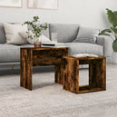 Wooden Nest Of 2 Coffee Tables 48cm Wide - Vantage Home