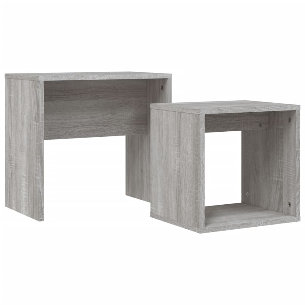 Wooden Nest Of 2 Coffee Tables 48cm Wide - Vantage Home
