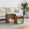 Wooden Nest Of 2 Coffee Tables 48cm Wide - Vantage Home