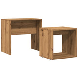Wooden Nest Of 2 Coffee Tables 48cm Wide - Vantage Home