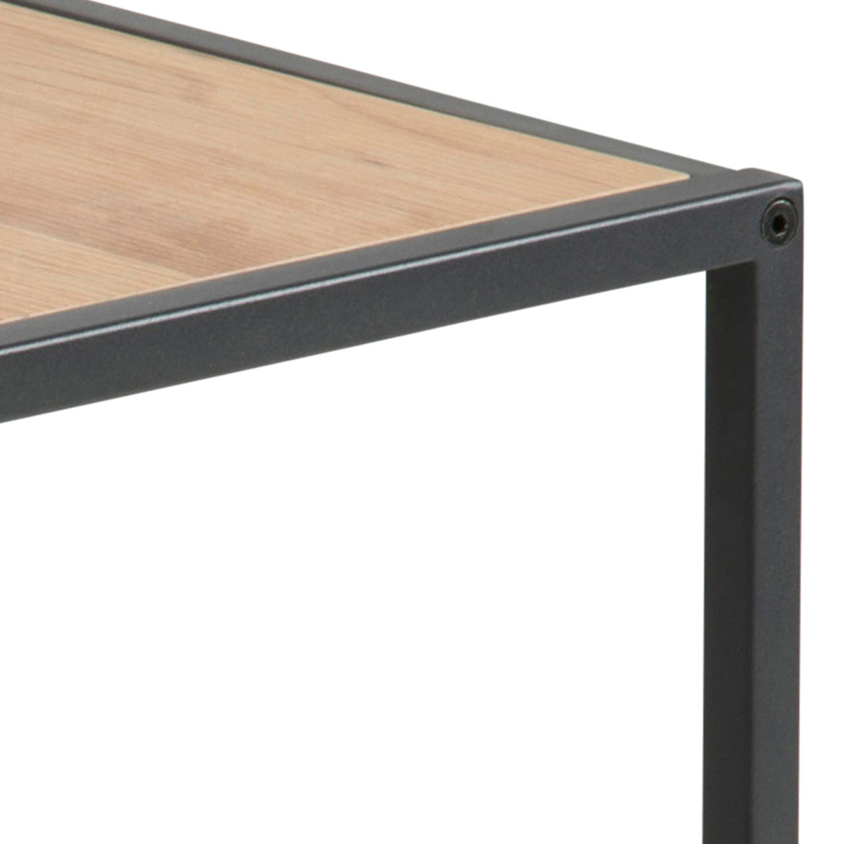 Wooden Nest Of 2 Tables With Black Metal Frame - Seaford