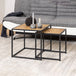 Wooden Nest Of 2 Tables With Black Metal Frame - Seaford