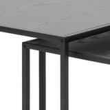Wooden Nest Of 2 Tables With Black Metal Frame - Seaford