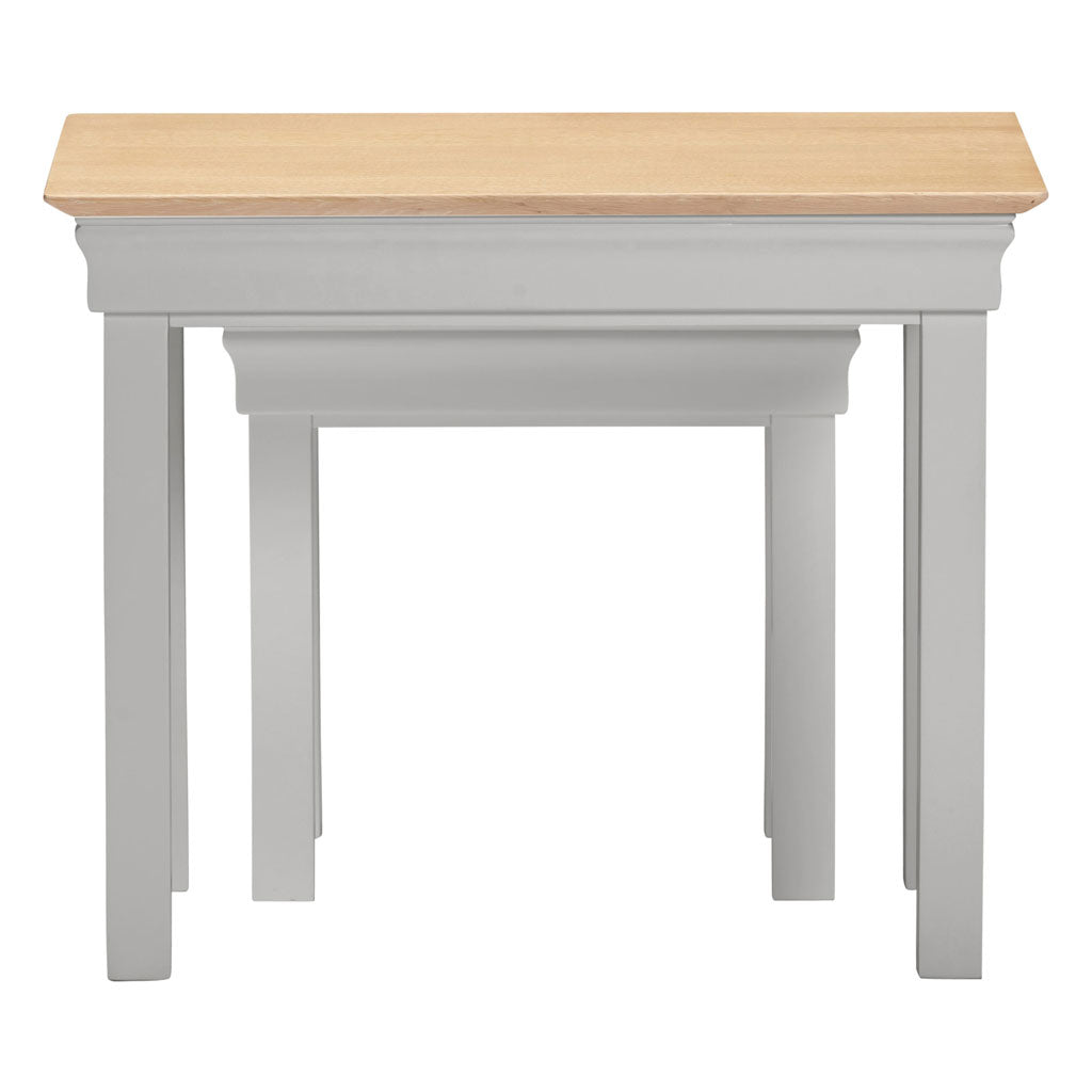 Wooden Nest Of 2 Tables - Bordeaux