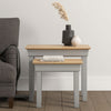 Wooden Nest Of 2 Tables - Bordeaux