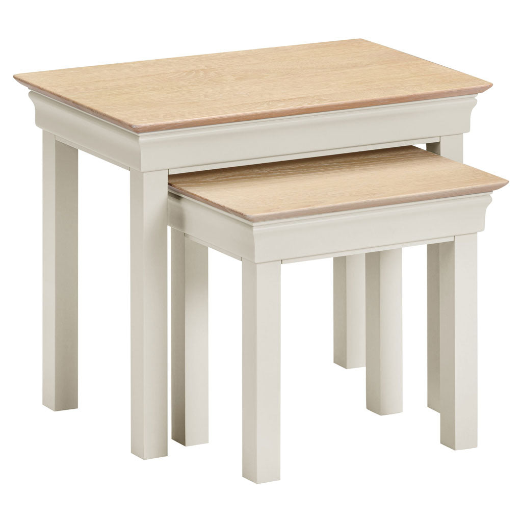 Wooden Nest Of 2 Tables - Bordeaux