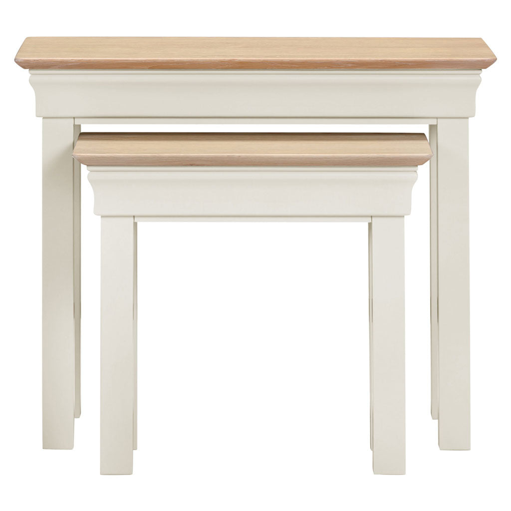 Wooden Nest Of 2 Tables - Bordeaux