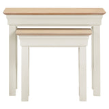 Wooden Nest Of 2 Tables - Bordeaux