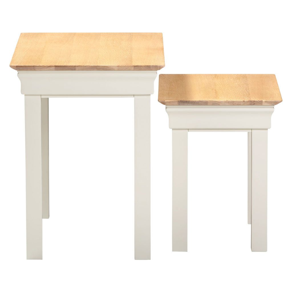 Wooden Nest Of 2 Tables - Bordeaux