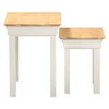 Wooden Nest Of 2 Tables - Bordeaux
