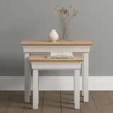 Wooden Nest Of 2 Tables - Bordeaux