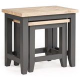 Wooden Nest Of 2 Tables Rectangular - Bordeaux
