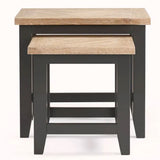 Wooden Nest Of 2 Tables Rectangular - Bordeaux