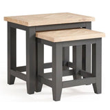 Wooden Nest Of 2 Tables Rectangular - Bordeaux
