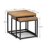 Wooden Nest Of 2 Tables - Brooklyn