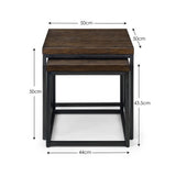 Wooden Nest Of 2 Tables - Brooklyn
