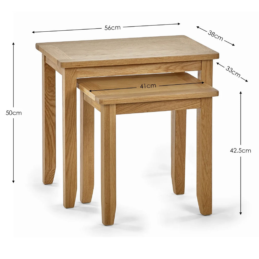Wooden Nest Of 2 Tables - Mallory