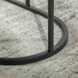 Wooden Nest of 2 Tables in Marble Effect - Velmora