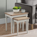 Wooden Nest Of 2 Tables - Provence