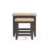 Wooden Nest Of 2 Tables Rectangular - Bordeaux