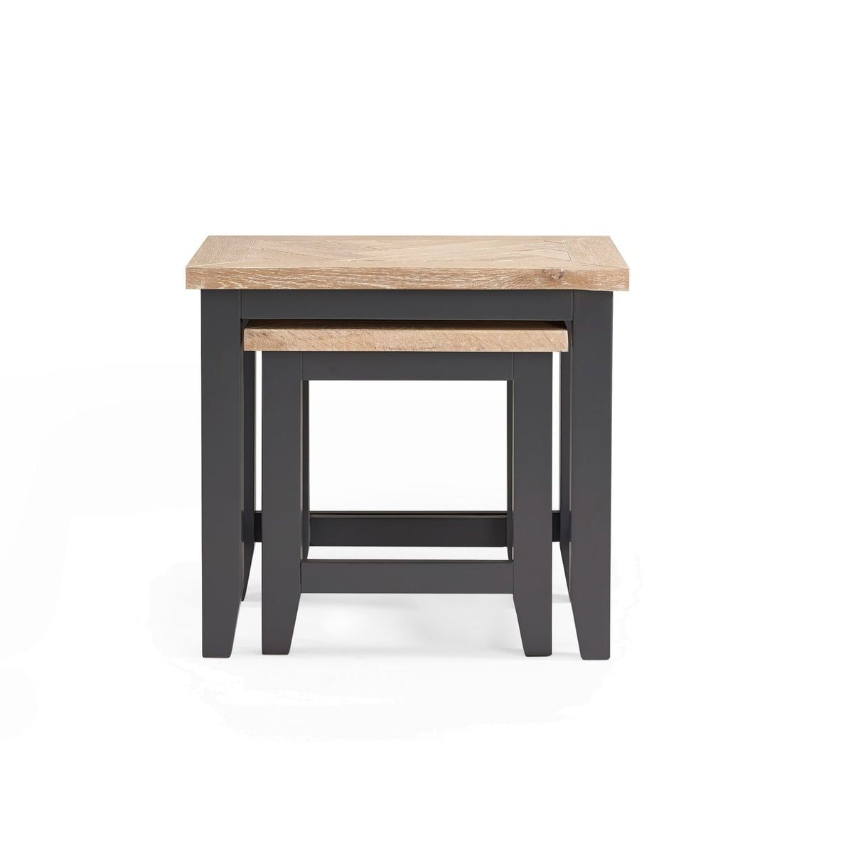 Wooden Nest Of 2 Tables Rectangular - Bordeaux