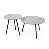 Wooden Nest Of 2 Tables Round - Casper