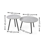 Wooden Nest Of 2 Tables Round - Casper