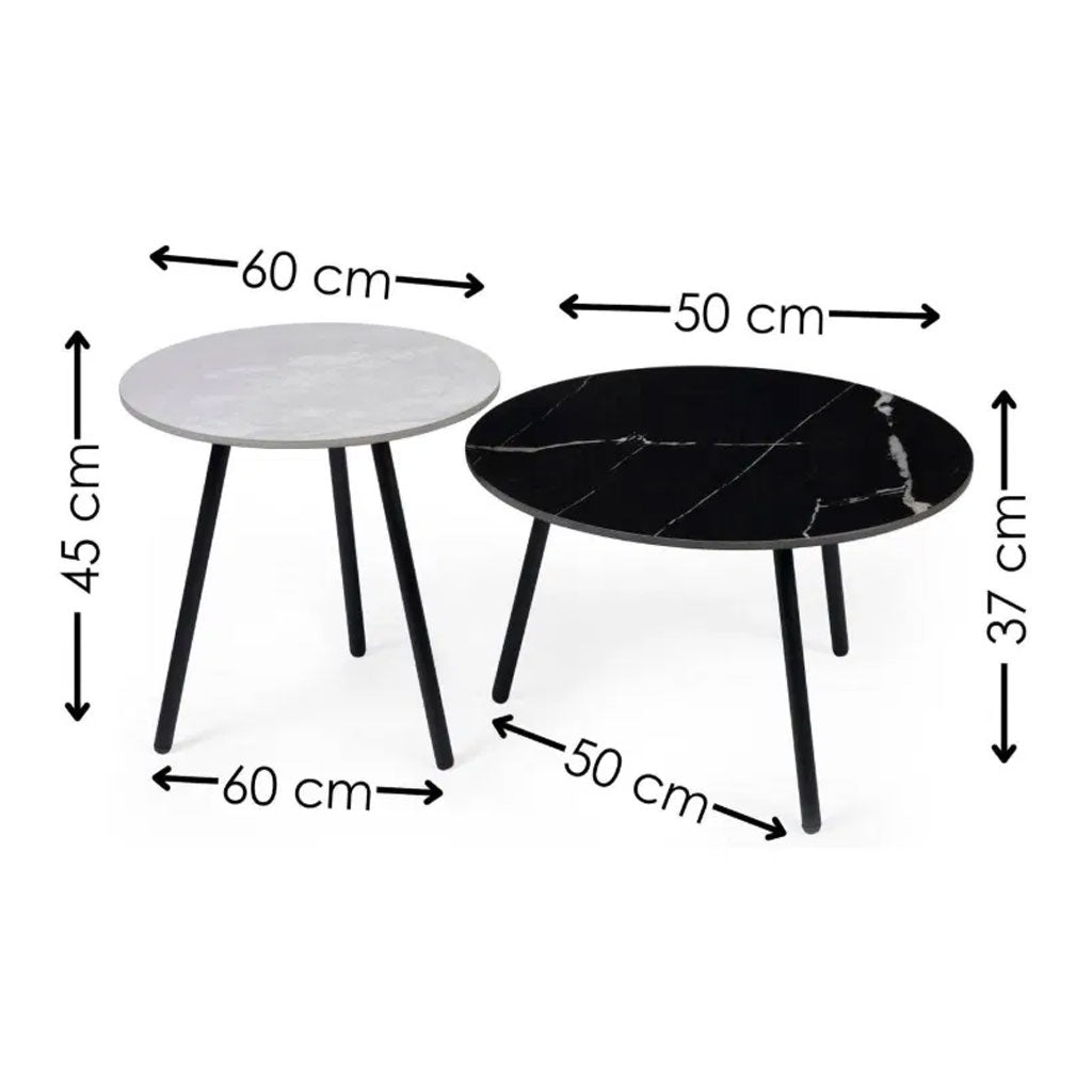 Wooden Nest Of 2 Tables Round - Casper