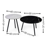 Wooden Nest Of 2 Tables Round - Casper