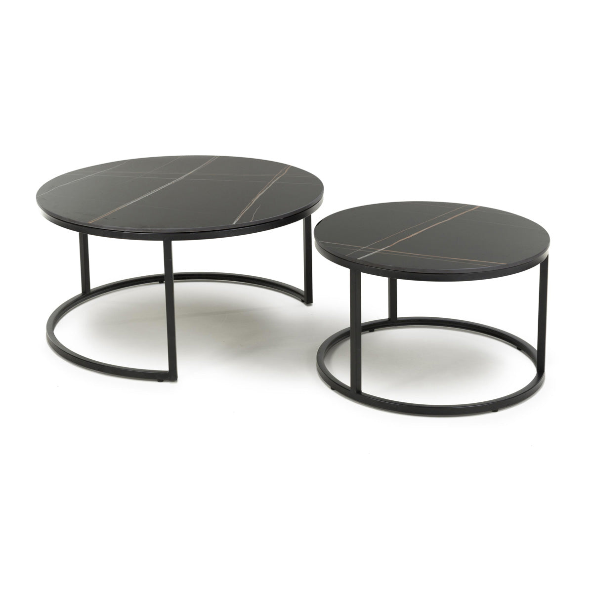 Wooden Nest Of 2 Tables Round - Delta