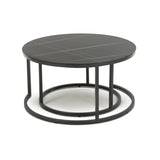 Wooden Nest Of 2 Tables Round - Delta