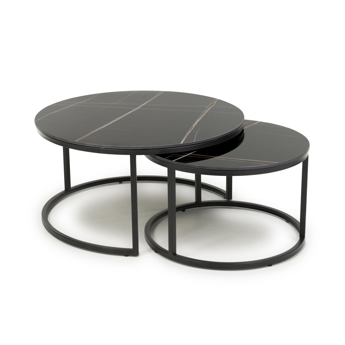 Wooden Nest Of 2 Tables Round - Delta