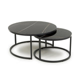 Wooden Nest Of 2 Tables Round - Delta