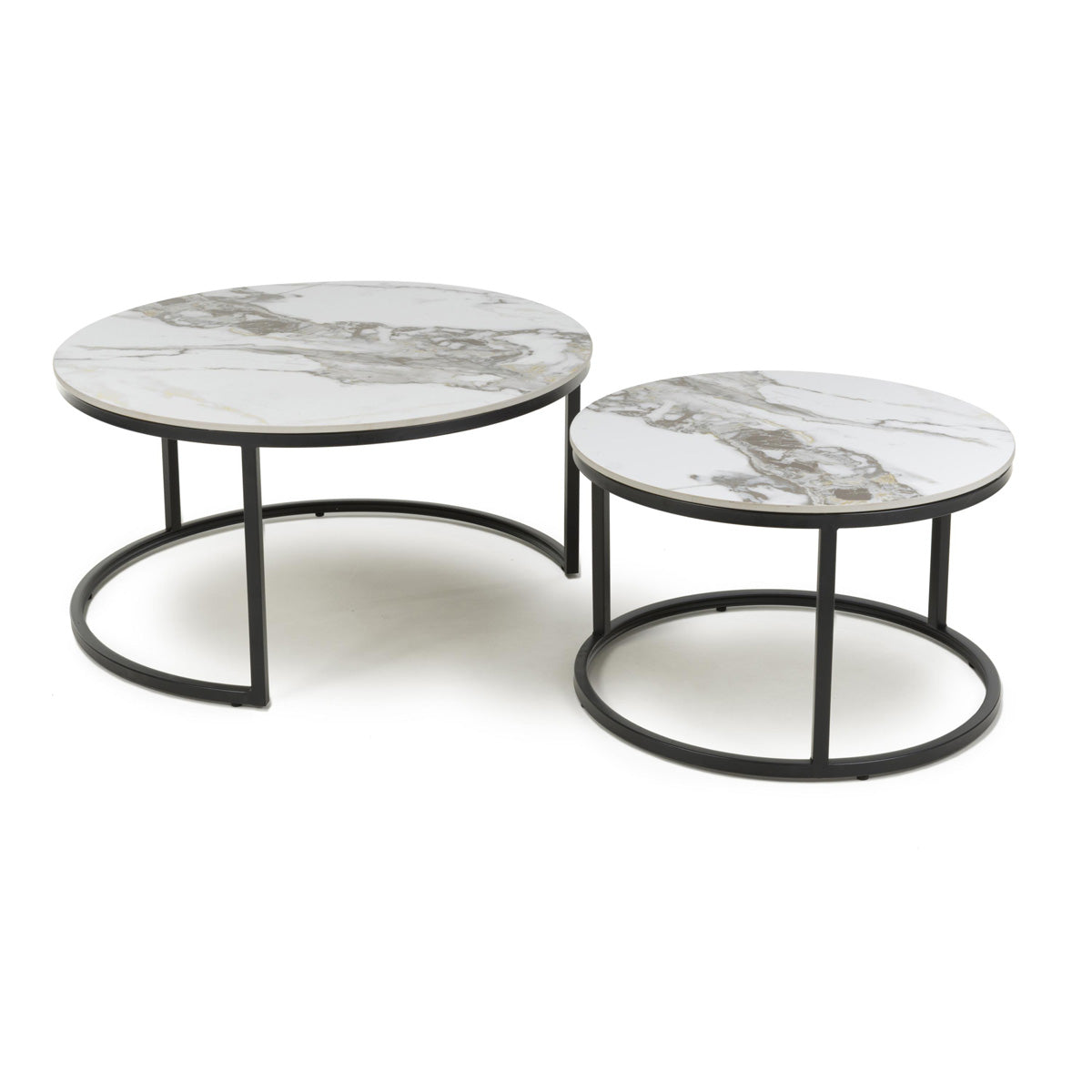Wooden Nest Of 2 Tables Round - Delta