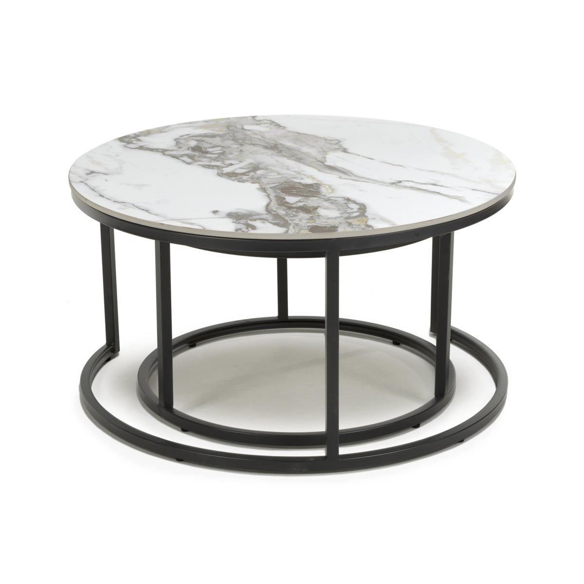 Wooden Nest Of 2 Tables Round - Delta