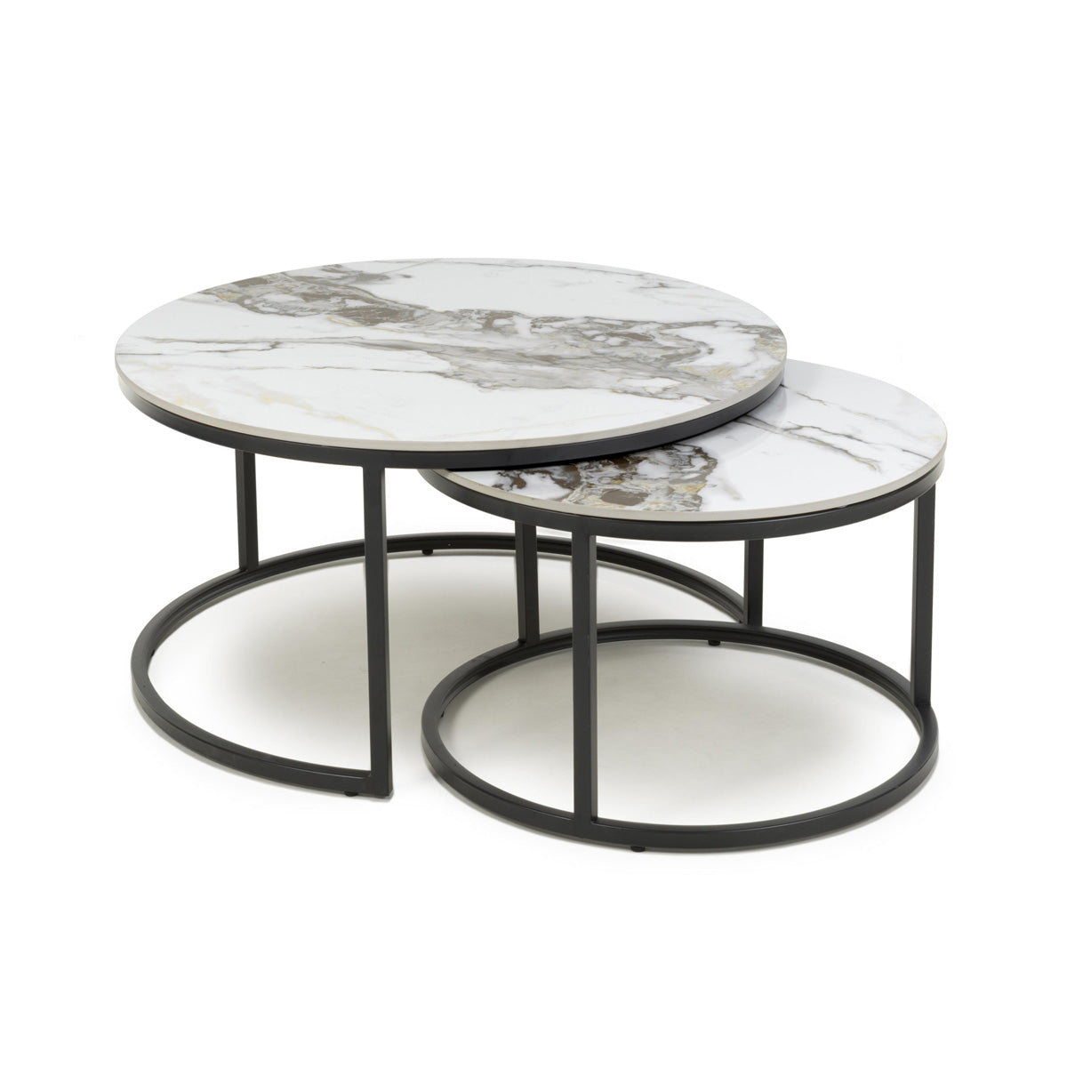 Wooden Nest Of 2 Tables Round - Delta