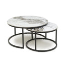 Wooden Nest Of 2 Tables Round - Delta