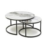 Wooden Nest Of 2 Tables Round - Delta