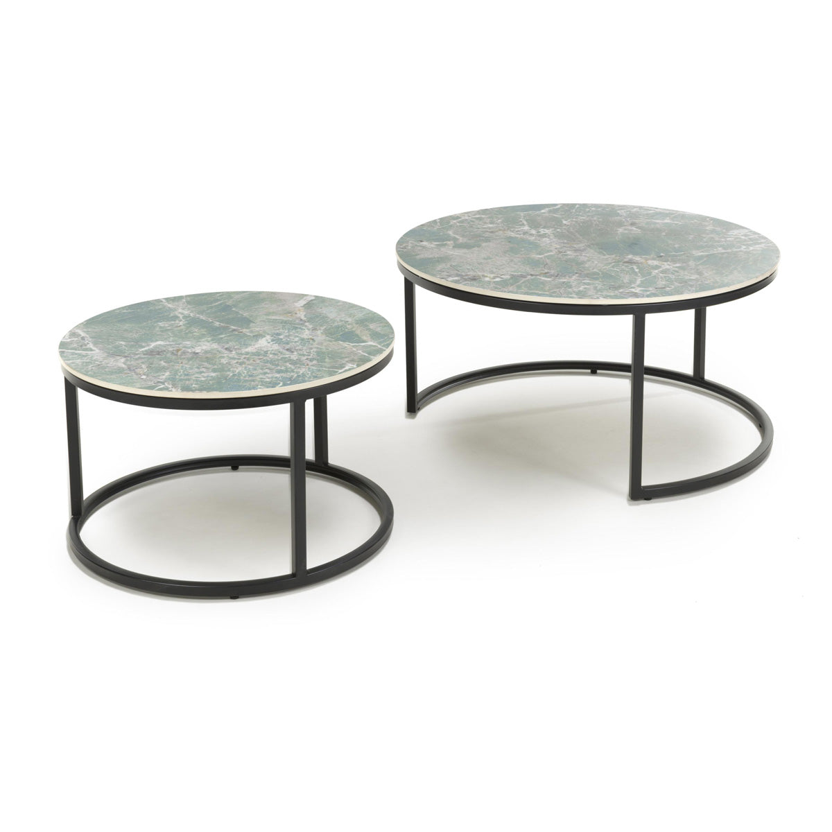 Wooden Nest Of 2 Tables Round - Delta