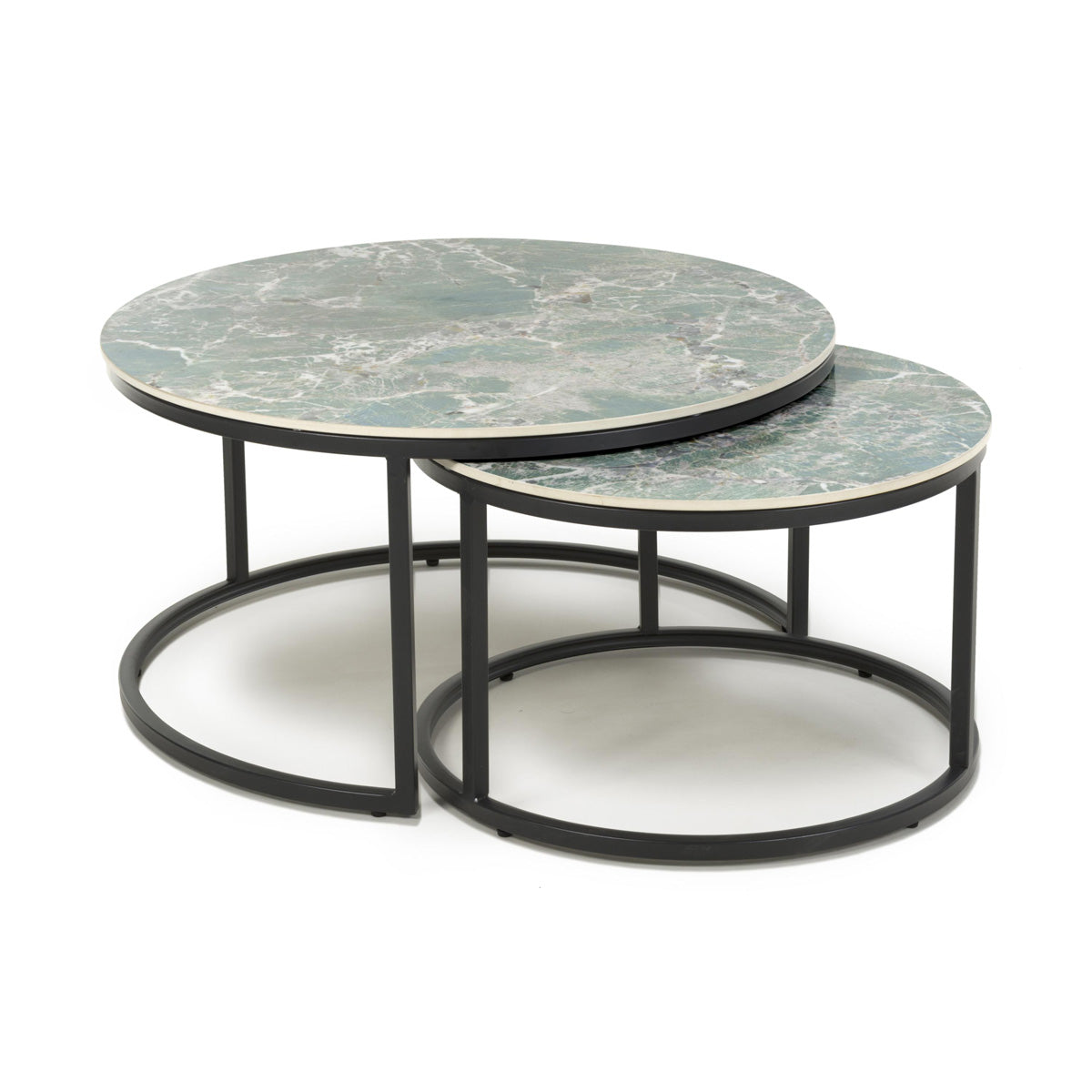 Wooden Nest Of 2 Tables Round - Delta