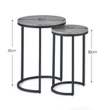 Wooden Nest Of 2 Tables - Staten