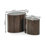 Wooden Nest Of 2 Tables - Toba