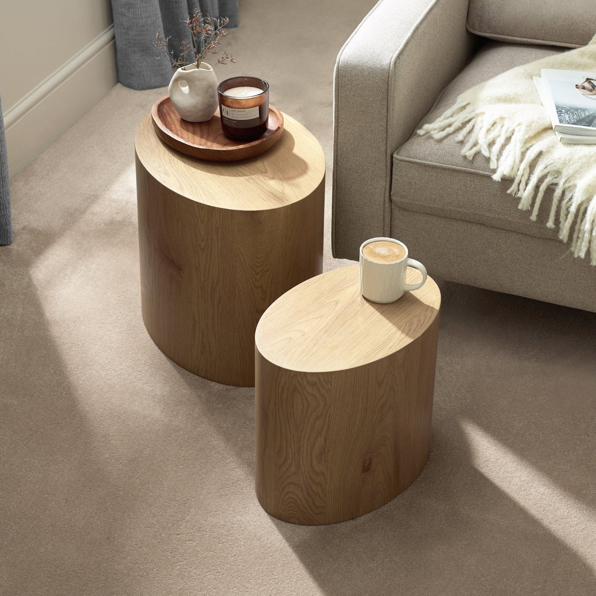 Wooden Nest Of 2 Tables - Toba