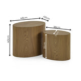 Wooden Nest Of 2 Tables - Toba