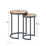 Wooden Nest Of 2 Tables - Tribeca
