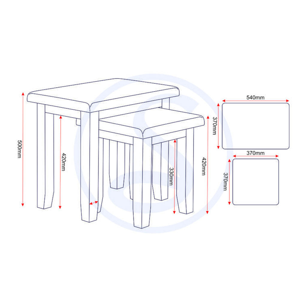 Wooden Nest Of 2 Tables - Windsor
