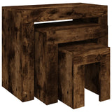 Wooden Nest Of 3 Coffee Tables 61cm Wide - Vantage Home