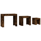 Wooden Nest Of 3 Coffee Tables 61cm Wide - Vantage Home
